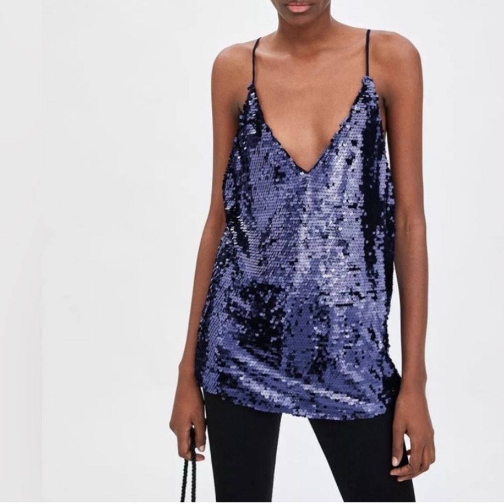 ZARA sequin cami tank